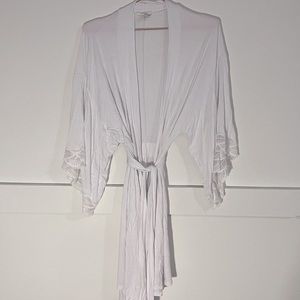 Eberjey Lace Trim Soft Robe